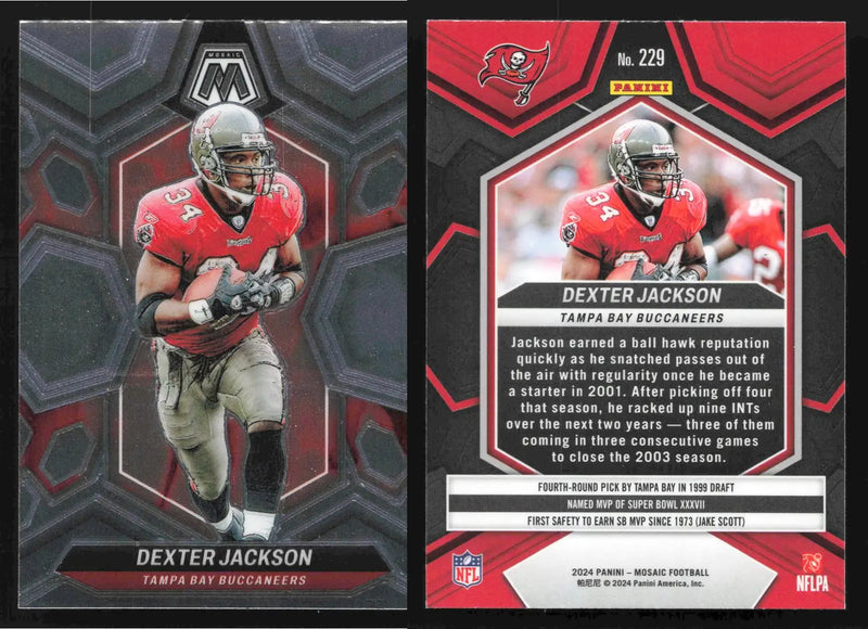 2024 Panini Mosaic DEXTER JACKSON #229 Tampa Bay Buccaneers - Football Card Single