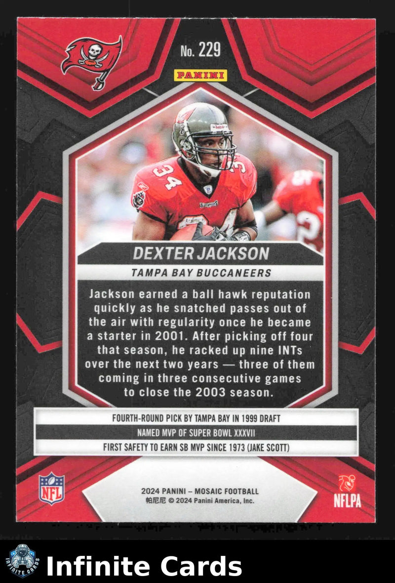 2024 Panini Mosaic DEXTER JACKSON #229 Tampa Bay Buccaneers - Football Card Single