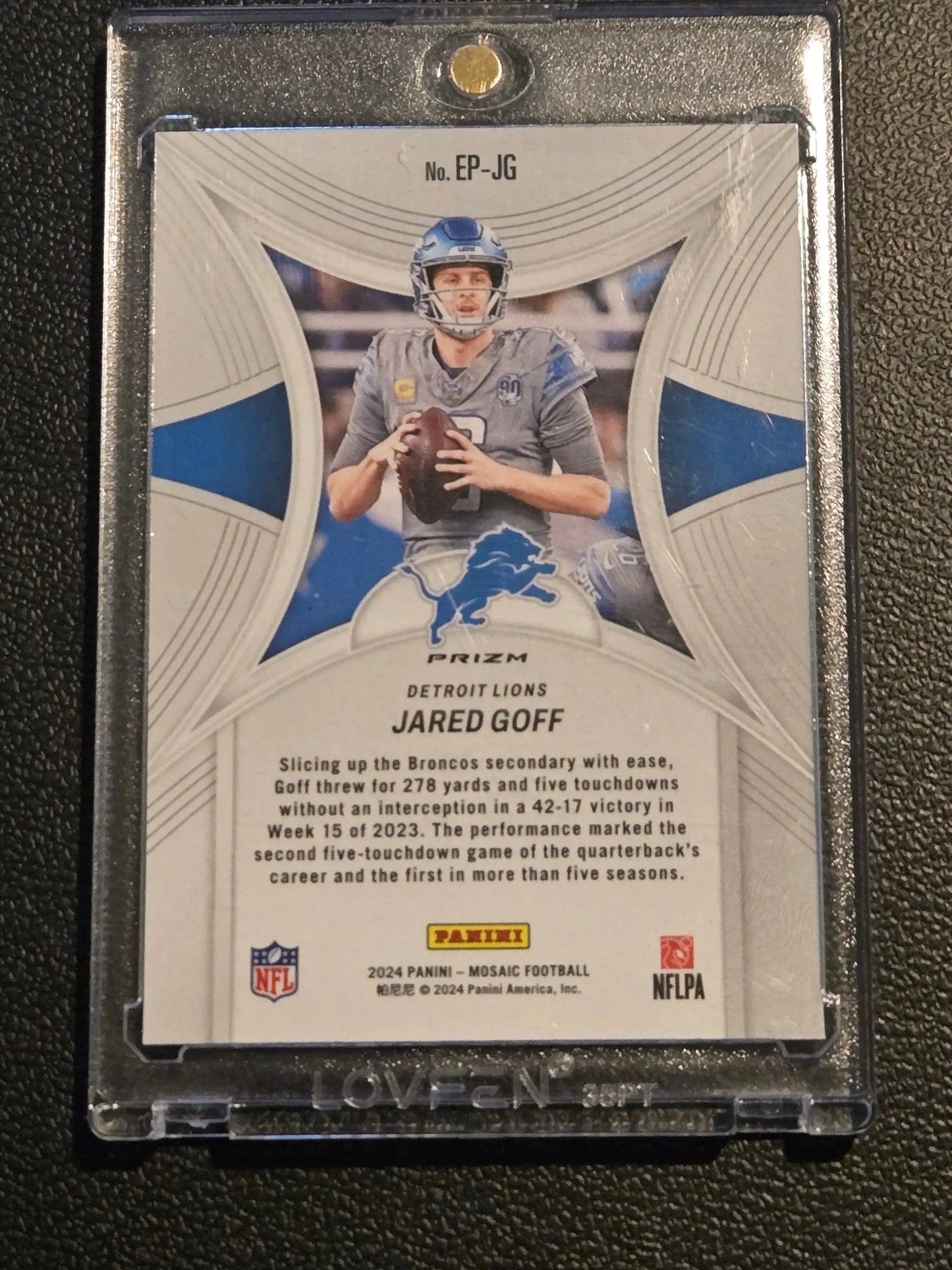 2024 Panini Mosaic #EP-JG Jared Goff Epic Performers Mosaic - Football Card Single