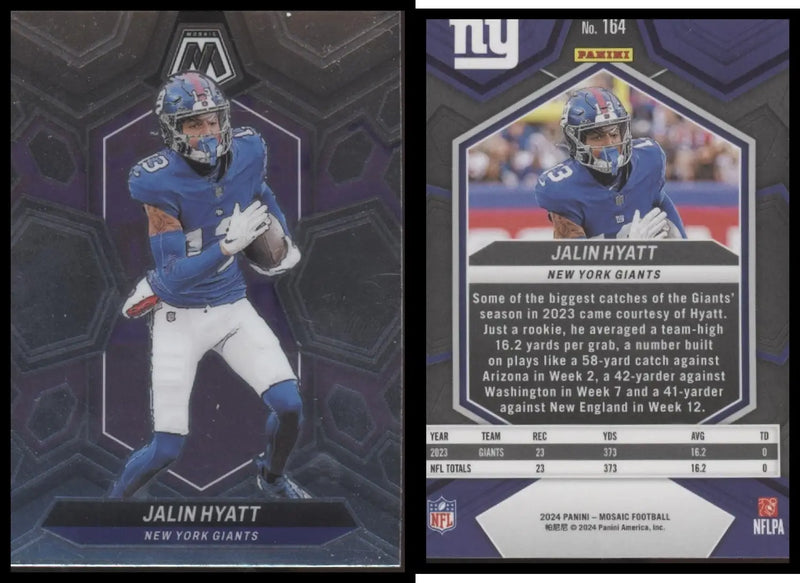 2024 Panini Mosaic JALIN HYATT #164 New York Giants - Football Card Single