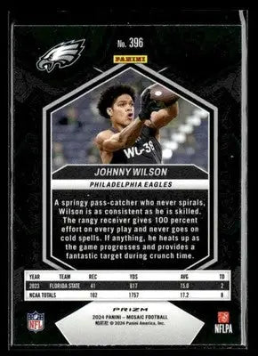 2024 Panini Mosaic Johnny Wilson #396 Mosaic Camo Pink Philadelphia Eagles - Football Card Single