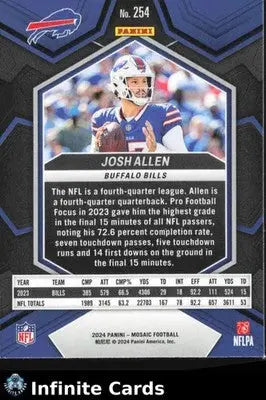 2024 Panini Mosaic JOSH ALLEN #254 National Pride Buffalo Bills - Football Card Single