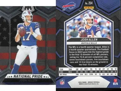 2024 Panini Mosaic JOSH ALLEN #254 National Pride Buffalo Bills - Football Card Single