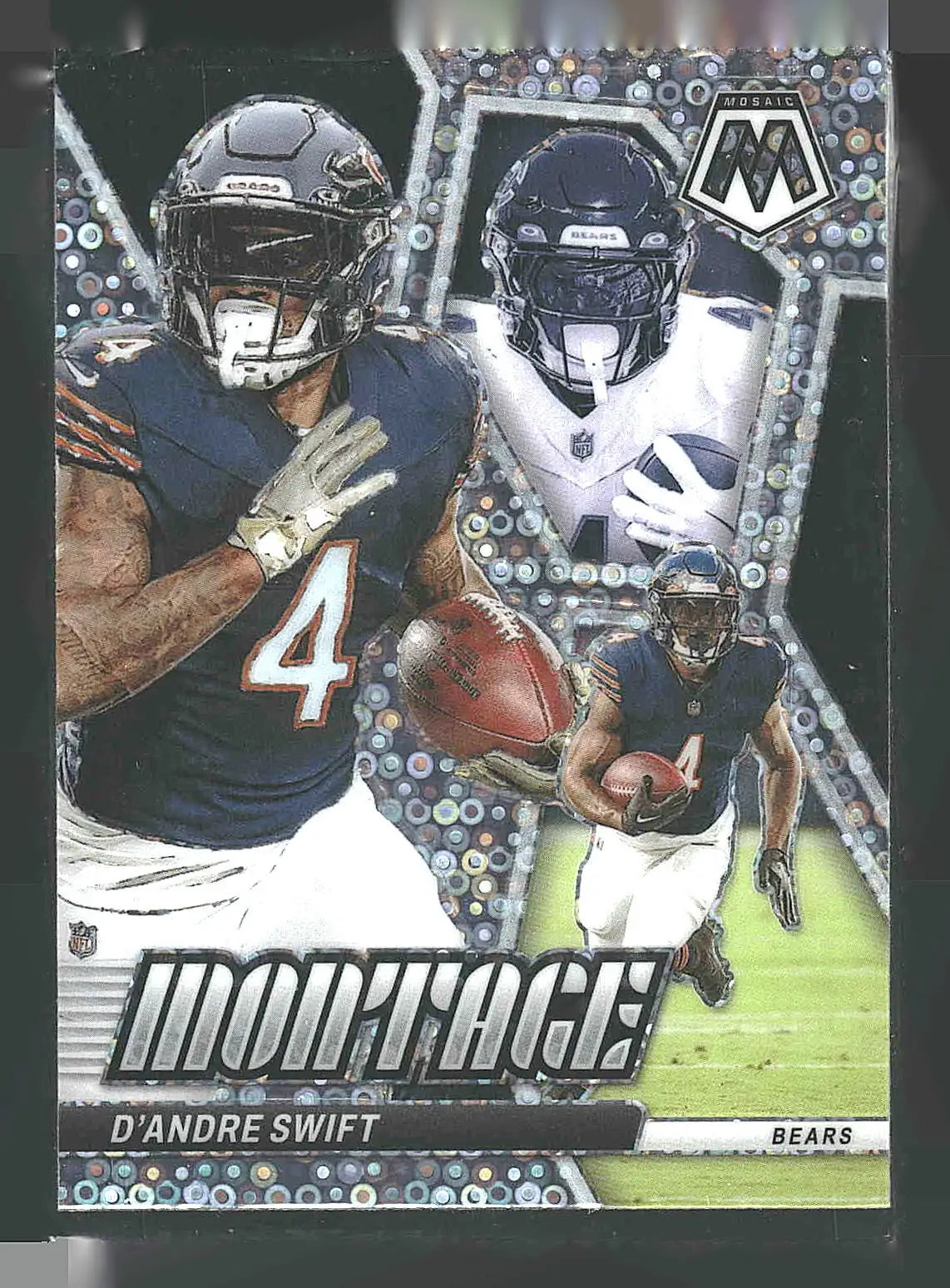 2024 Panini Mosaic #M-15 D’Andre Swift Montage No Huddle Silver - Football Card Single