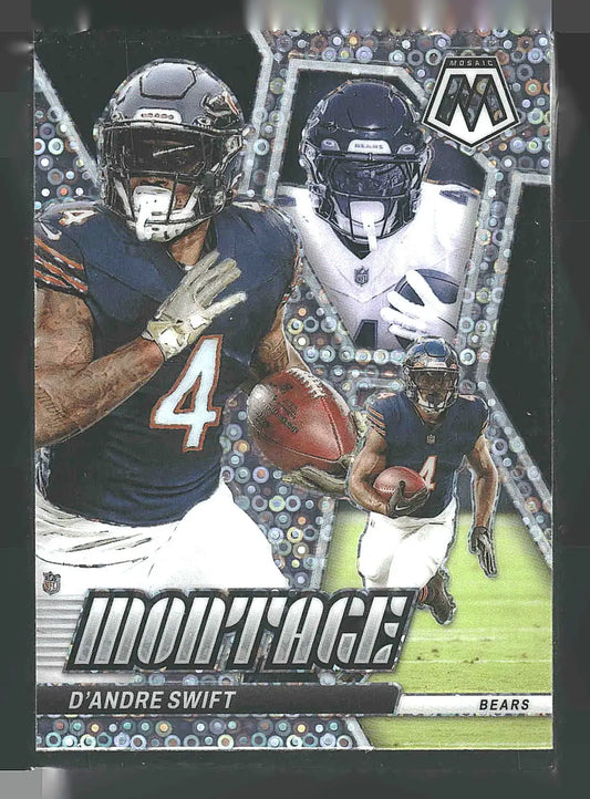 2024 Panini Mosaic #M-15 D’Andre Swift Montage No Huddle Silver - Football Card Single