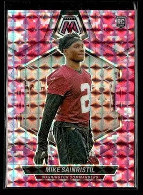 2024 Panini Mosaic Mike Sainristil #349 Mosaic Camo Pink Washington Commanders