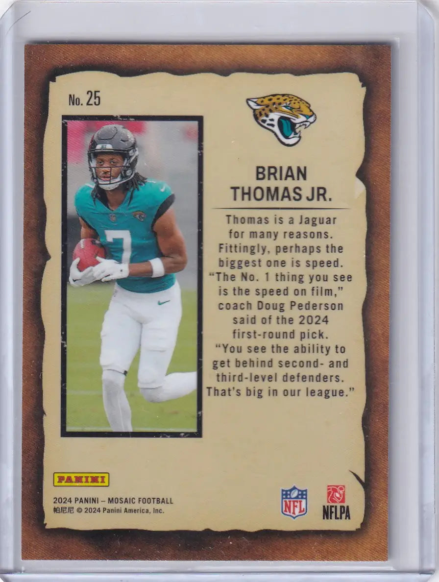2024 Panini Mosaic Notoriety #25 Brian Thomas Jr. - Jaguars