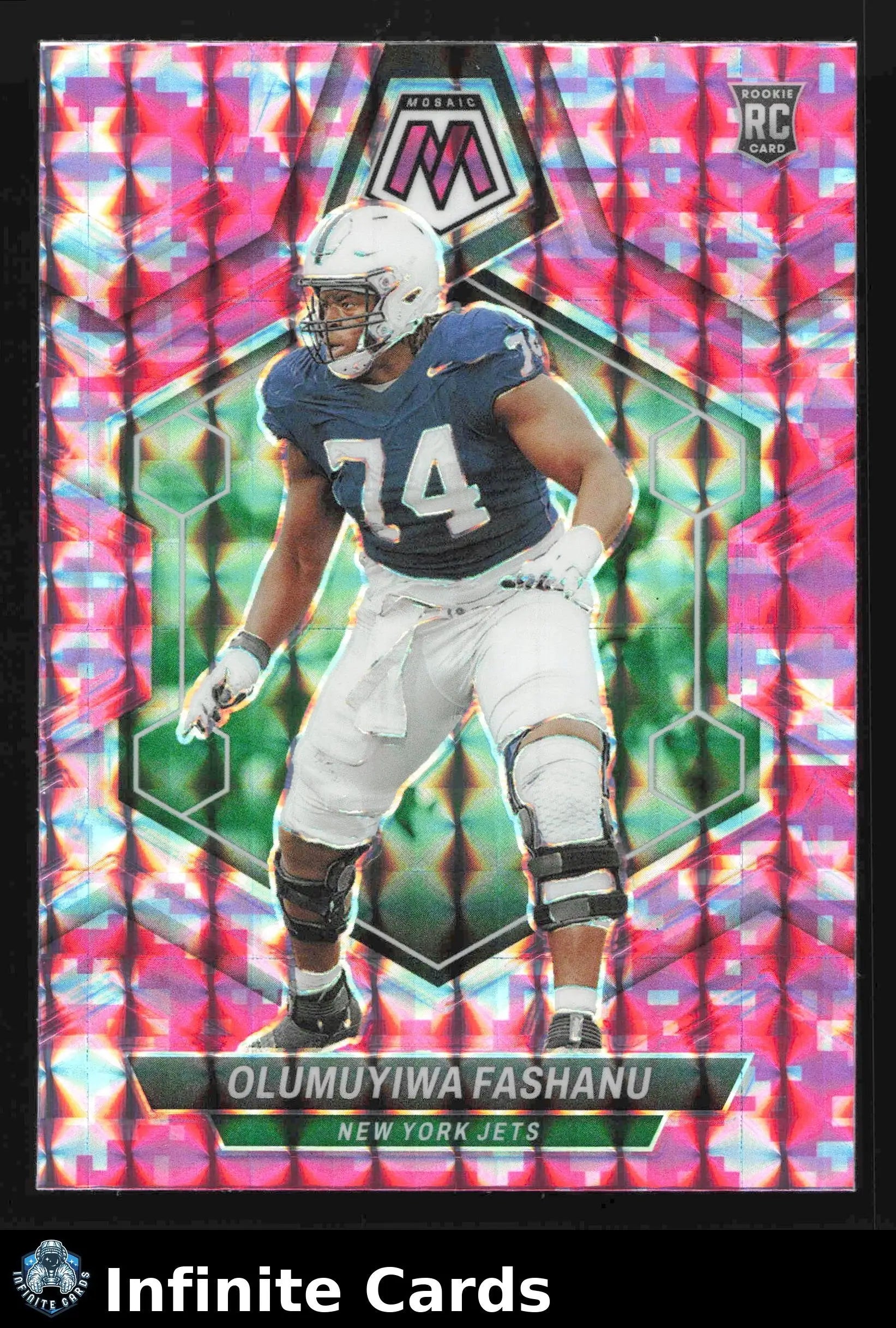2024 Panini Mosaic OLUMUYIWA FASHANU #311 Camo Pink New York Jets RC - Football Card Single