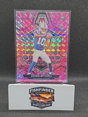2024 Panini Mosaic - Rookies Adonai Mitchell #350 Camo Pink Mosaic Prizm (RC) - Football Card Single