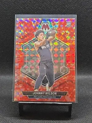 2024 Panini Mosaic - Rookies Johnny Wilson #396 Red Camo Mosaic Prizm (RC)