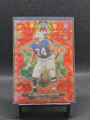 2024 Panini Mosaic - Rookies Olumuyiwa Fashanu #311 Red Camo Mosaic Prizm (RC)