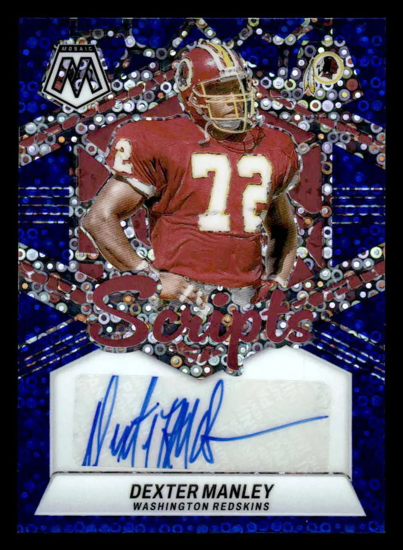 2024 Panini Mosaic #SC-DMY Dexter Manley Scripts No Huddle Blue - Football Card Single