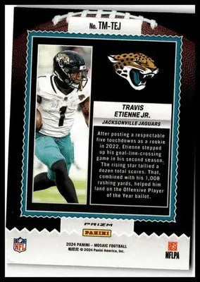 2024 Panini Mosaic #TM-TEJ Travis Etienne Jr. Touchdown Masters Mosaic - Football Card Single