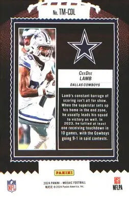 2024 Panini Mosaic Touchdown Masters #TM-CDL CeeDee Lamb - Football Card Single