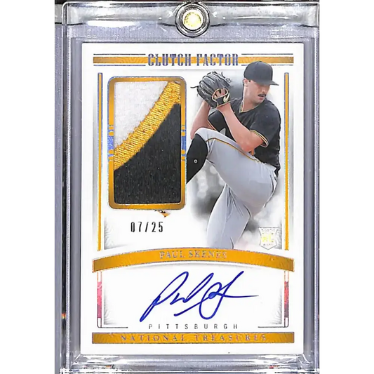 2024 Panini National Treasure Clutch Factor #CFS-PSK Paul Skenes NM-MT MEM Auto 7/25 Pittsburgh Pirates