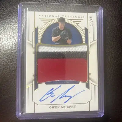 Owen Murphy baseball card from 2024 Panini National Treasures featuring Atlanta Braves auto