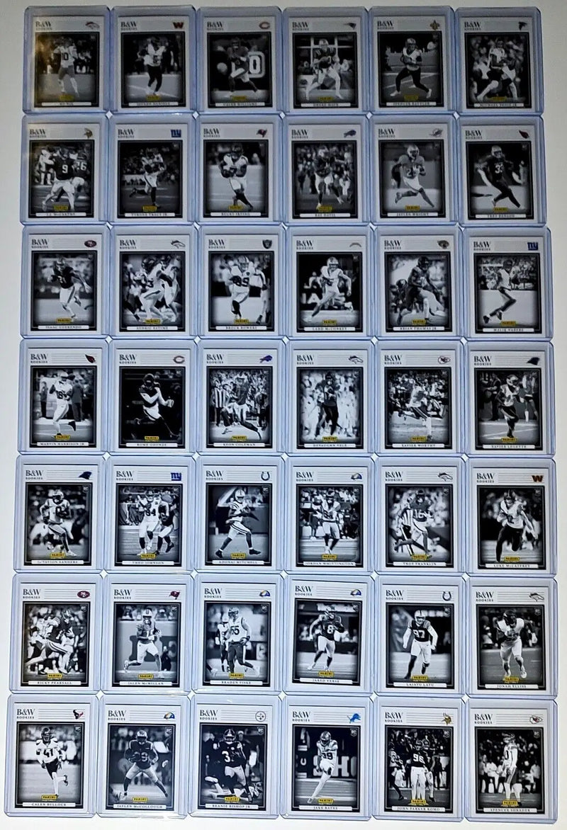 2024 Panini NFL Black & White Rookies Complete 42 Card Football Set 1 of 680