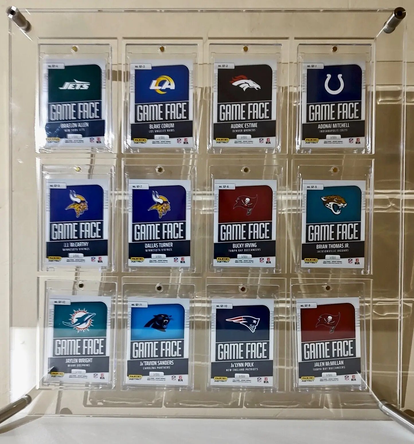 2024 Panini NFL Game Face Complete 36 Card Rookie Card Set 1/331 & Displays
