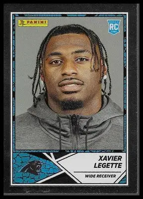 2024 Panini NFL Sticker & Card #84 Xavier Legette Silver Foil Panthers RC
