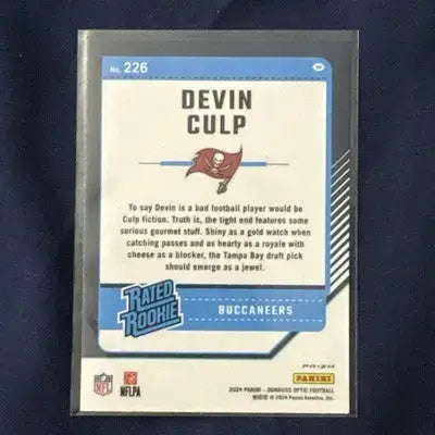 2024 Panini Optic - Devin Culp #226 Fire Emoji SSP Case Hit (RC) - Football Card Single