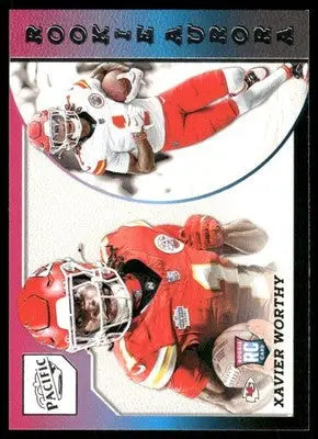 2024 Panini Pacific Rookie Aurora Xavier Worthy #7 Football - Football Card Single