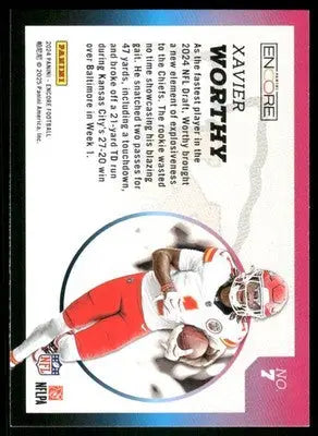 2024 Panini Pacific Rookie Aurora Xavier Worthy #7 Football - Football Card Single
