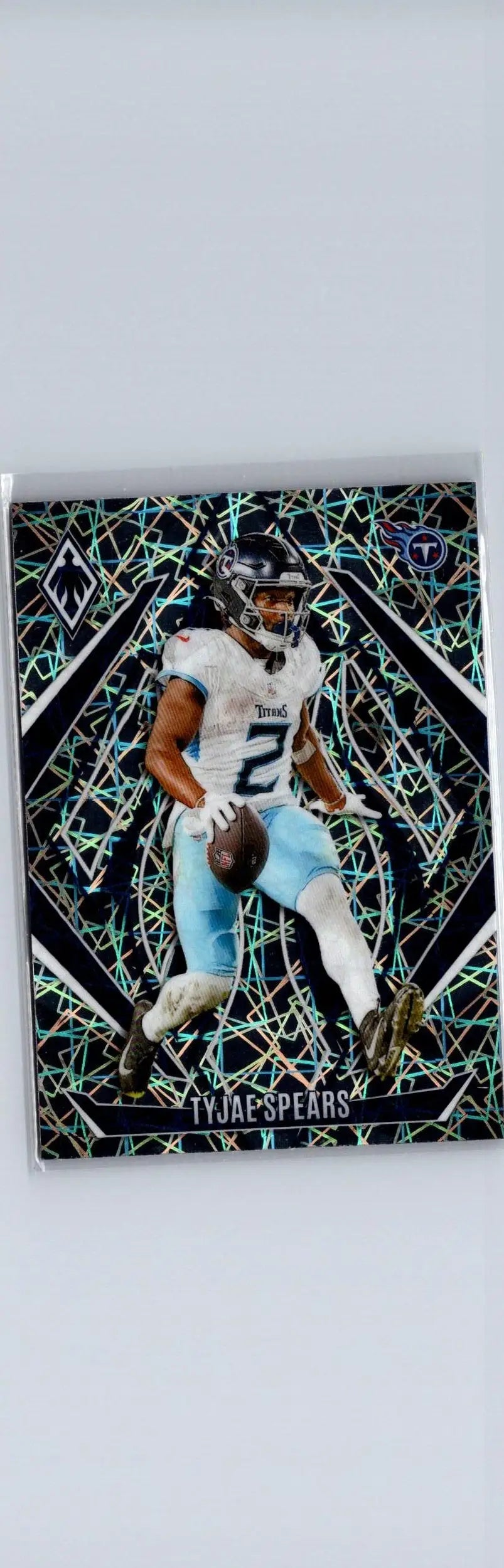 Tyjae Spears football card from 2024 Panini Phoenix Tyjae Spears Lazer collection