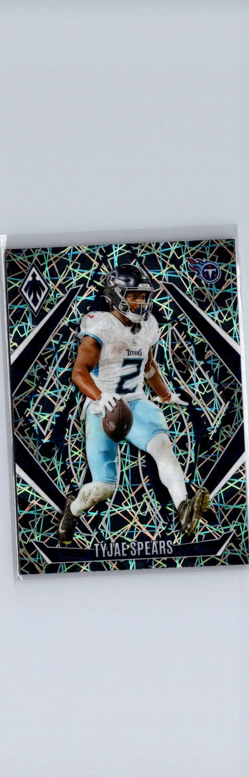 Tyjae Spears football card from 2024 Panini Phoenix Tyjae Spears Lazer collection