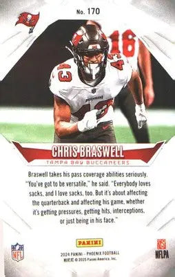 2024 Panini Phoenix #170 Chris Braswell Rookie RC - Football Card Single