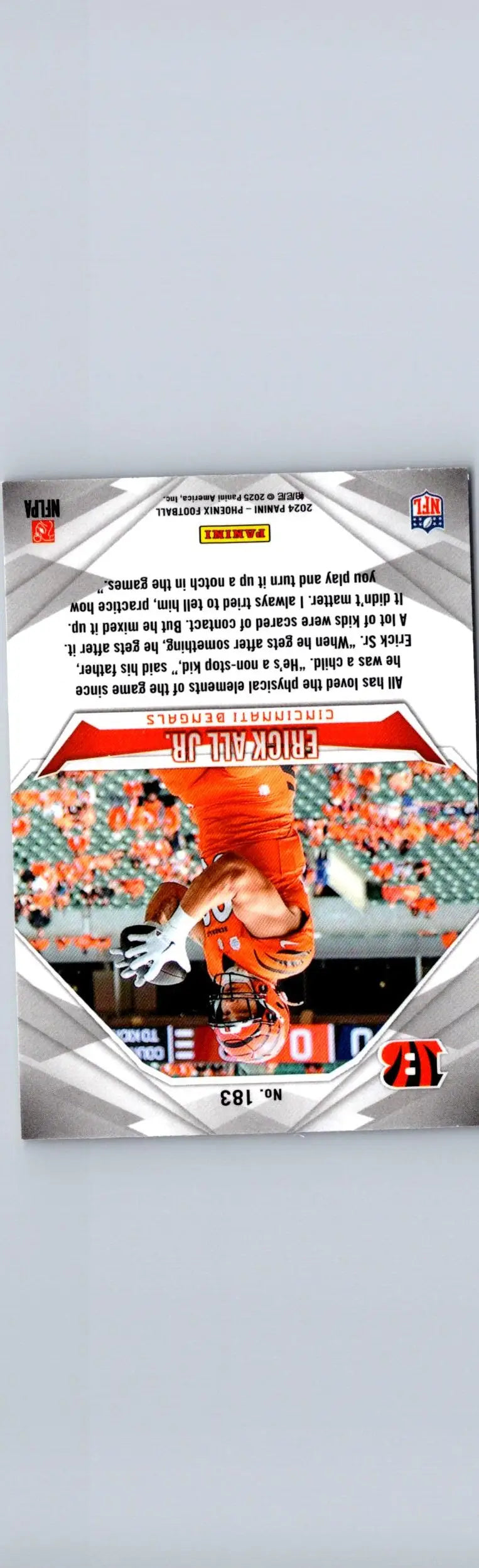 Football trading card featuring 2024 Panini Phoenix Erick All Jr collectible image