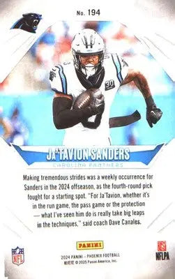 2024 Panini Phoenix #194 Ja’Tavion Sanders Rookie RC - Football Card Single