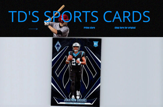Jonathan Brooks football card from 2024 Panini Phoenix series showing player image