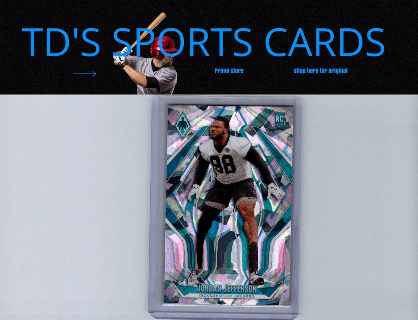 Football trading card featuring Jordan Jefferson Ice from 2024 Panini Phoenix #209