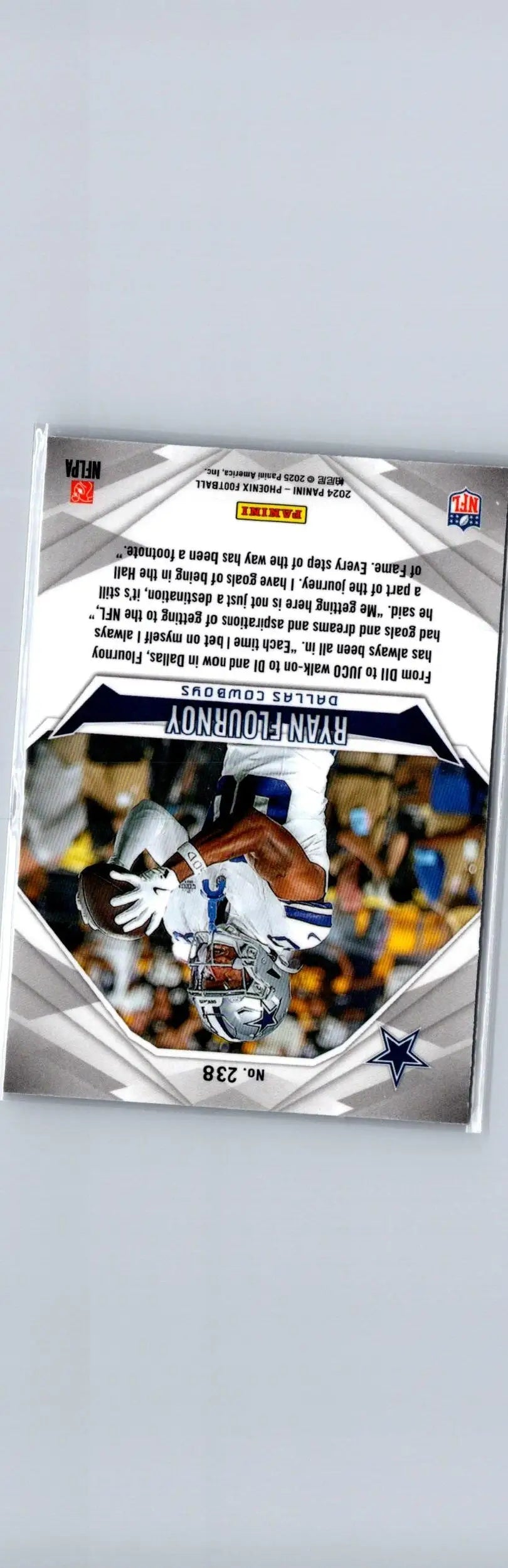 Football trading card featuring Ryan Flournoy from 2024 Panini Phoenix series