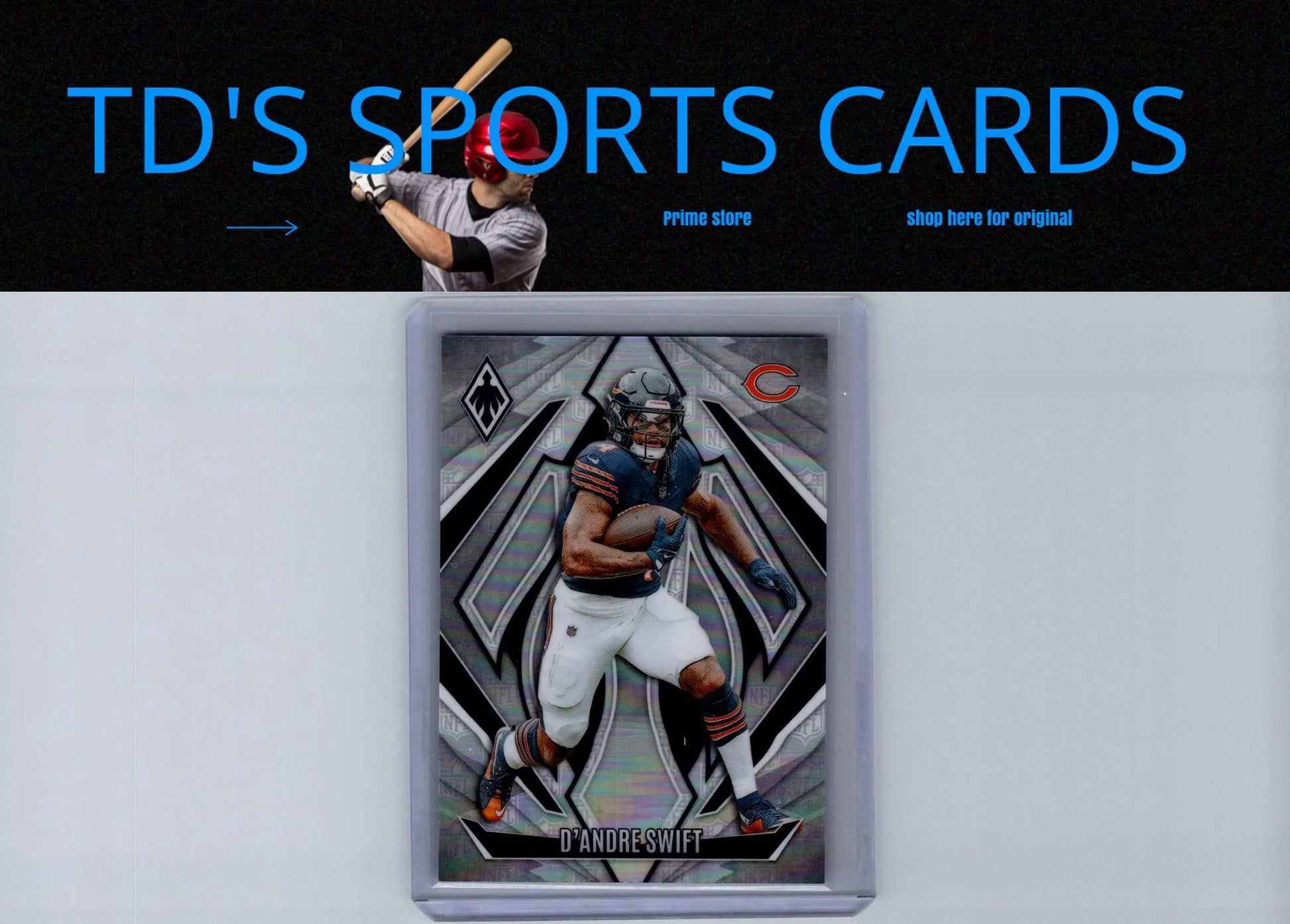D’Andre Swift NFL Shield football card from Panini Phoenix 2024 series