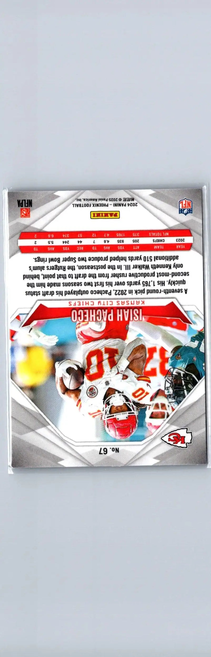 Isaiah Pacheco football card 2024 Panini Phoenix Isiah Pacheco Silver collectible