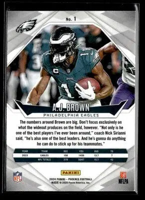 2024 Panini Phoenix A.J. Brown #1 Philadelphia Eagles