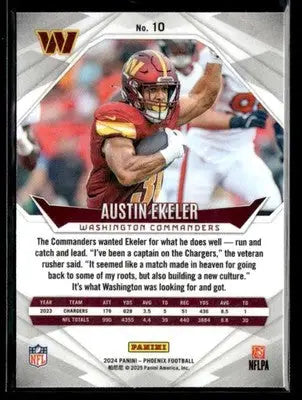 2024 Panini Phoenix Austin Ekeler #10 Washington Commanders