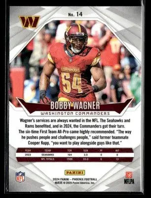 2024 Panini Phoenix Bobby Wagner #14 Washington Commanders