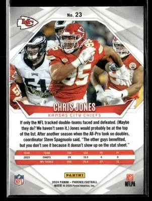 2024 Panini Phoenix Chris Jones #23 Kansas City Chiefs - Football Card Single