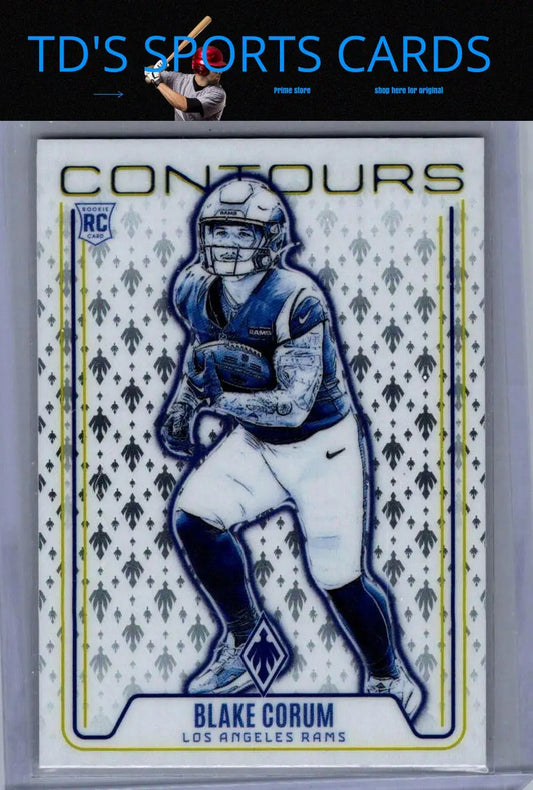 Blake Corum football card from 2024 Panini Phoenix Corum Contours series