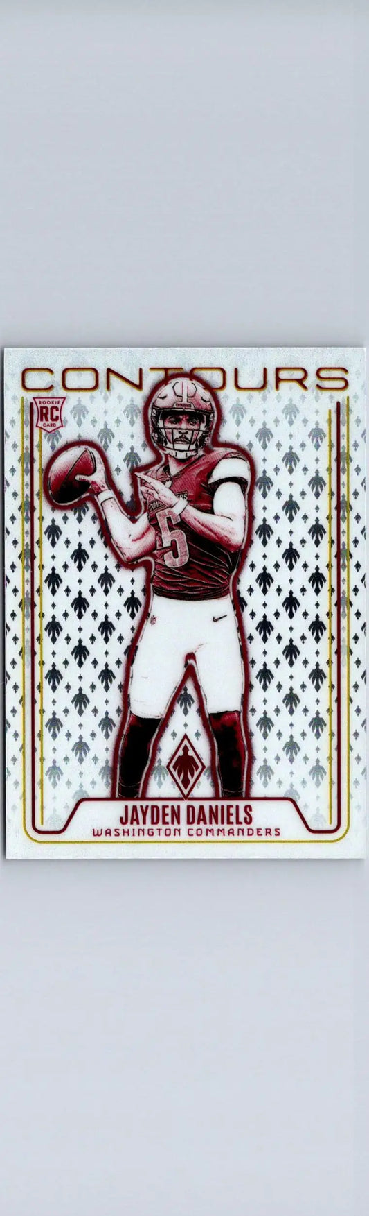 Jayden Daniels football card from 2024 Panini Phoenix Contours product featuring Jayden Daniels contours
