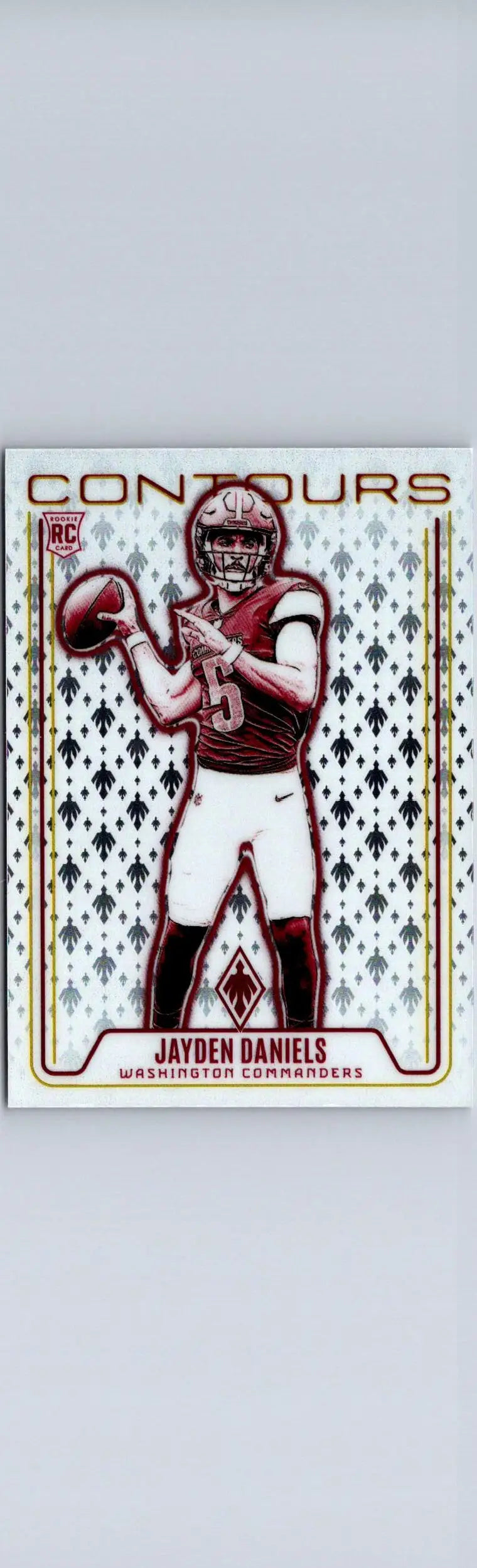 Jayden Daniels football card from 2024 Panini Phoenix Contours product featuring Jayden Daniels contours