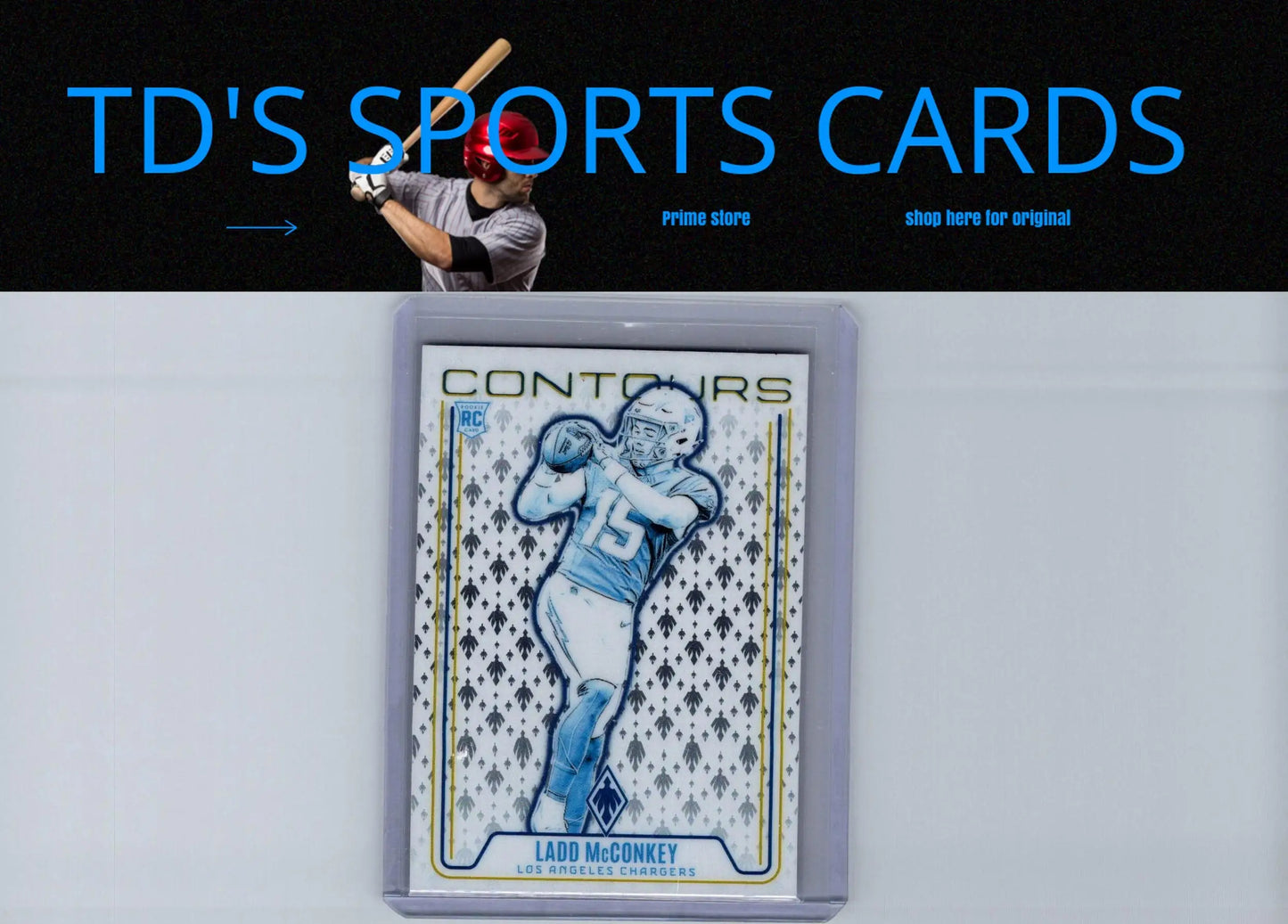 Ladd McConkey football card from 2024 Panini Phoenix Ladd McConkey Contours series