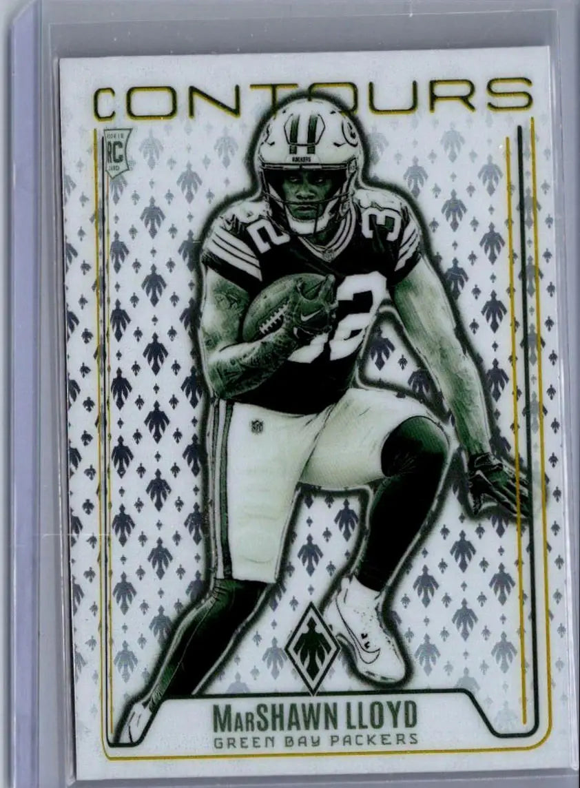 MarShawn Lloyd football card from 2024 Panini Phoenix Lloyd Contours collection