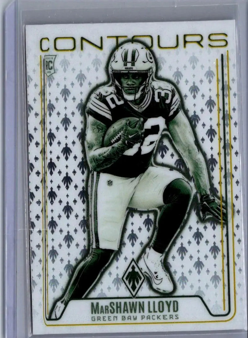 MarShawn Lloyd football card from 2024 Panini Phoenix Lloyd Contours collection