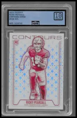 2024 Panini Phoenix #CON-RPL Ricky Pearsall Contours Hyper MPE 10 Gem Mint RC