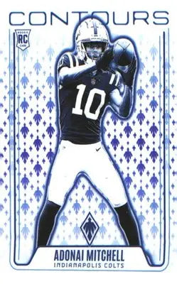 2024 Panini Phoenix Contours Purple #CON-AML Adonai Mitchell - Football Card Single