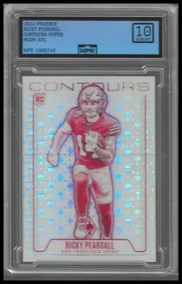 2024 Panini Phoenix Contours Purple #CON-RPL Ricky Pearsall MPE GEM/MT 10 - Football Card Single