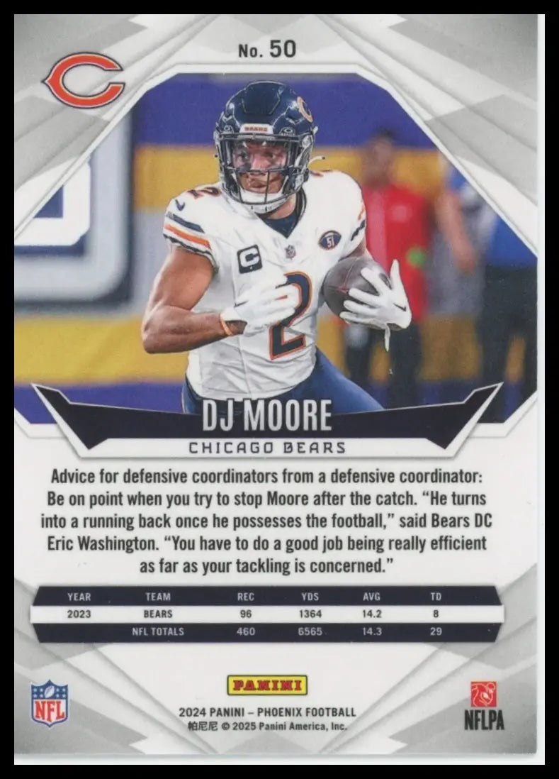 2024 Panini Phoenix DJ Moore 50 Chicago Bears - Football Card Single